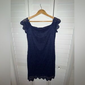Lilly Pulitzer Navy Lace Midi Dress